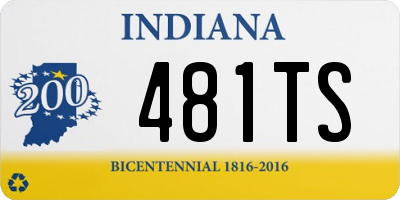 IN license plate 481TS