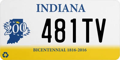 IN license plate 481TV