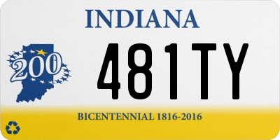 IN license plate 481TY