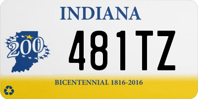 IN license plate 481TZ