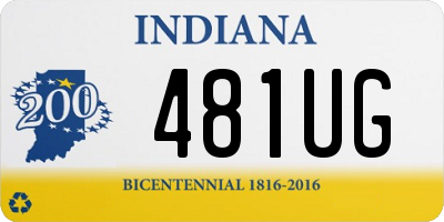 IN license plate 481UG