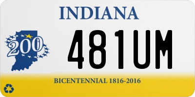 IN license plate 481UM