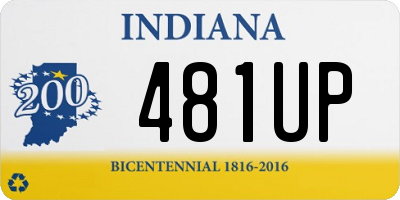 IN license plate 481UP