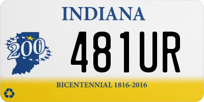 IN license plate 481UR