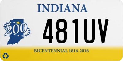 IN license plate 481UV