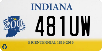 IN license plate 481UW