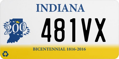 IN license plate 481VX