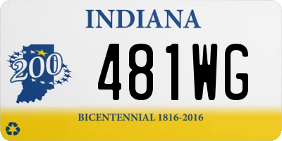 IN license plate 481WG