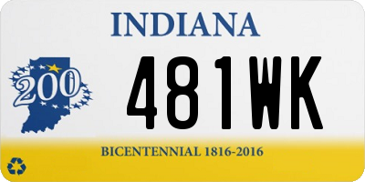 IN license plate 481WK