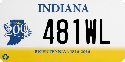 IN license plate 481WL