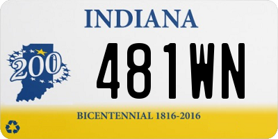 IN license plate 481WN