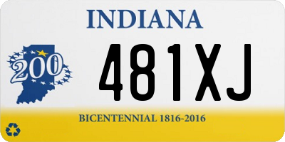 IN license plate 481XJ