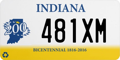 IN license plate 481XM