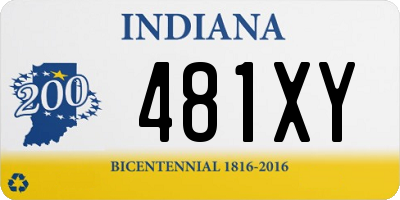 IN license plate 481XY