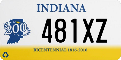 IN license plate 481XZ