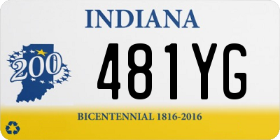 IN license plate 481YG