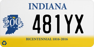 IN license plate 481YX