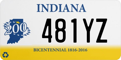 IN license plate 481YZ