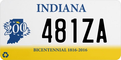 IN license plate 481ZA