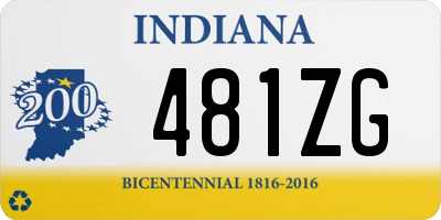 IN license plate 481ZG