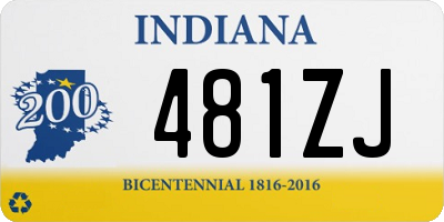 IN license plate 481ZJ