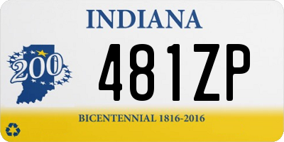 IN license plate 481ZP