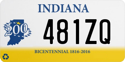 IN license plate 481ZQ