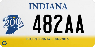 IN license plate 482AA