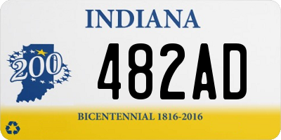 IN license plate 482AD