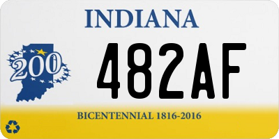 IN license plate 482AF