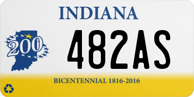 IN license plate 482AS