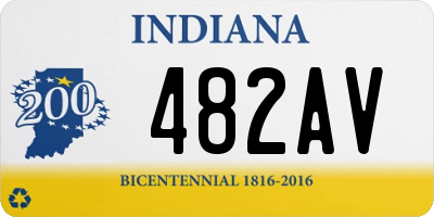 IN license plate 482AV