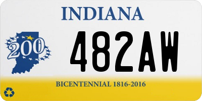 IN license plate 482AW