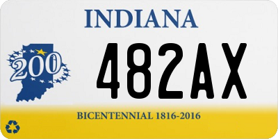 IN license plate 482AX