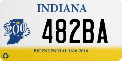 IN license plate 482BA