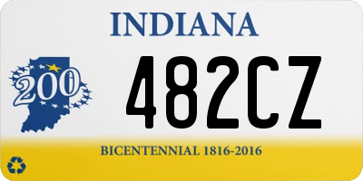 IN license plate 482CZ