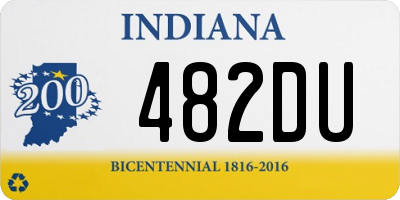 IN license plate 482DU