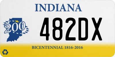 IN license plate 482DX