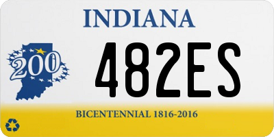 IN license plate 482ES