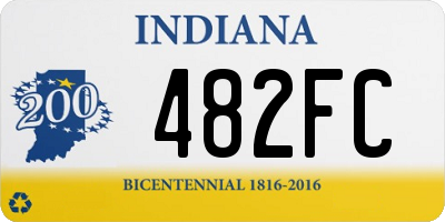 IN license plate 482FC