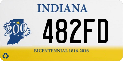 IN license plate 482FD