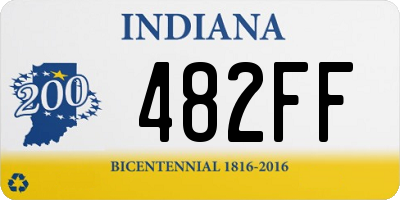 IN license plate 482FF