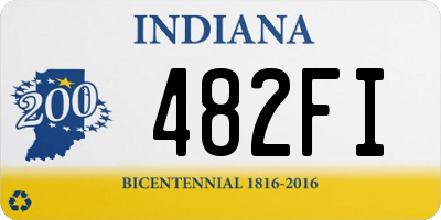 IN license plate 482FI