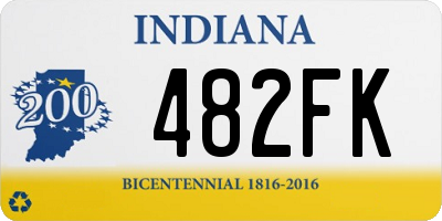 IN license plate 482FK