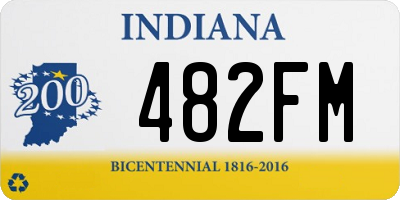 IN license plate 482FM