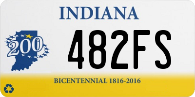 IN license plate 482FS