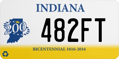 IN license plate 482FT