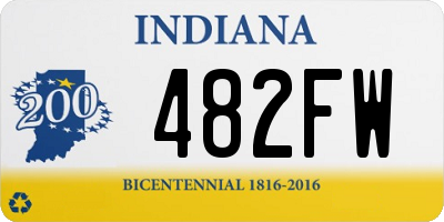 IN license plate 482FW