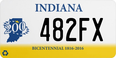 IN license plate 482FX