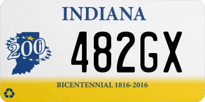 IN license plate 482GX